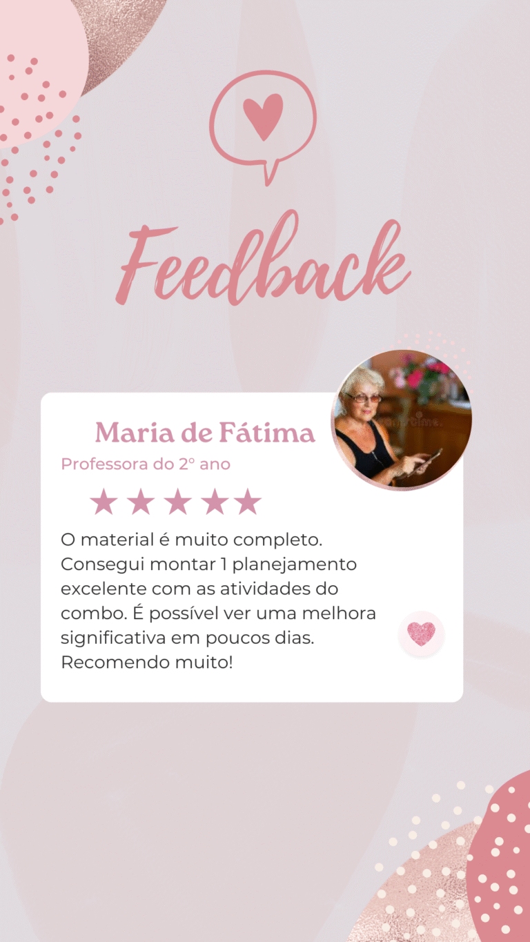 Feedback depoimento cliente print moderno rosa story do instagram (1)