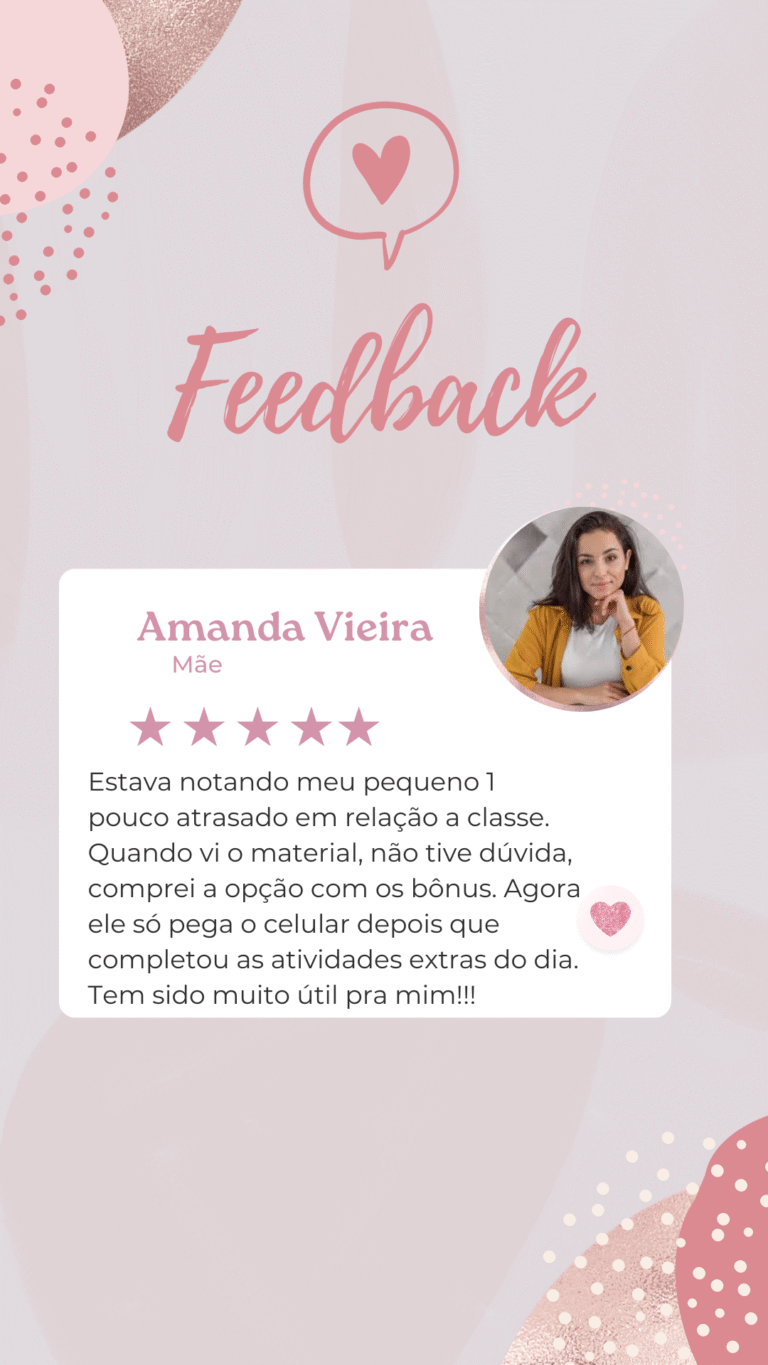 Feedback depoimento cliente print moderno rosa story do instagram (4)